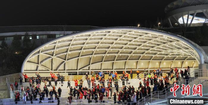 冬奥国际测试赛20日进行首场带观众测试。　延庆区融媒体中心供图