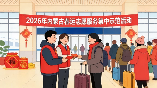 2026年内蒙古春运志愿服务集中示范活动在呼和浩特启动