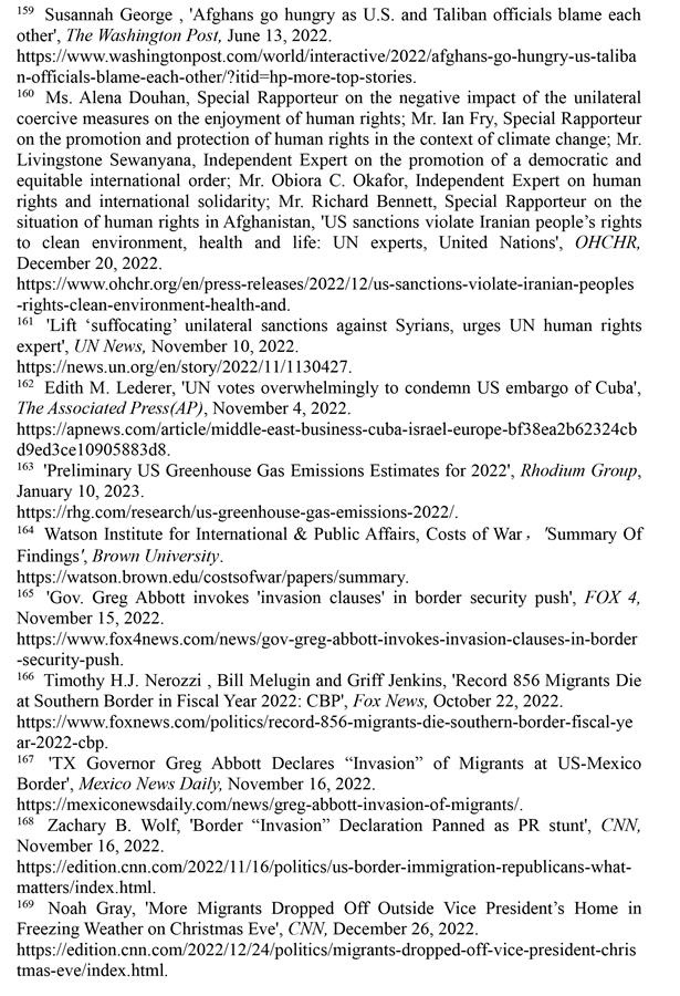 （图表）［2022年美国侵犯人权报告］《2022年美国侵犯人权报告》注释（13）