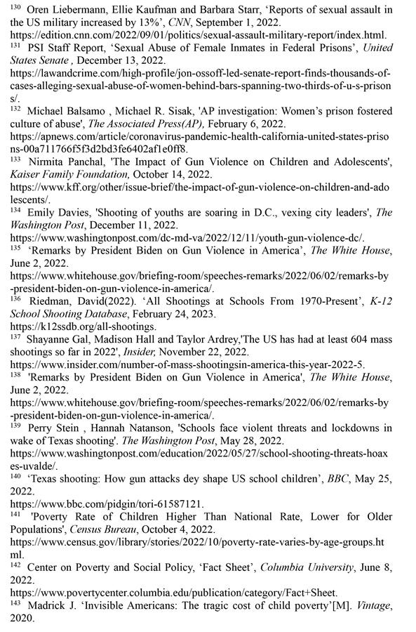 （图表）［2022年美国侵犯人权报告］《2022年美国侵犯人权报告》注释（11）