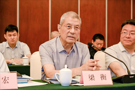 中国林业生态作家协会名誉主席梁衡发言。主办方供图