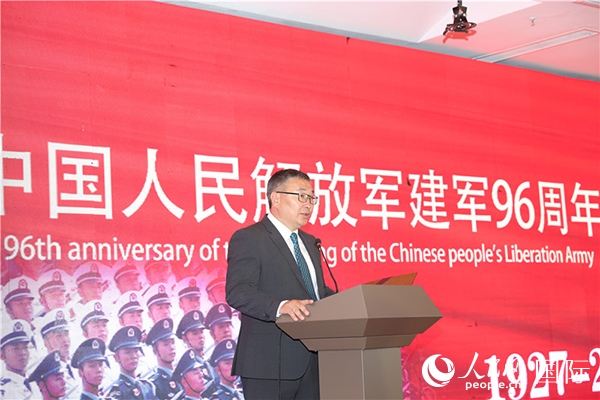 蒙古国国防部副部长玛格奈致辞。人民网记者 霍文摄J