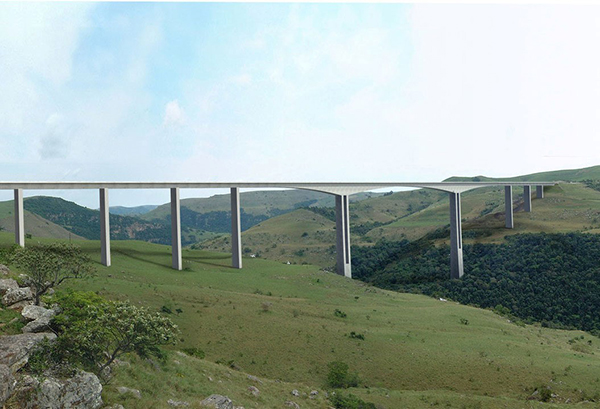 门塔图大桥概念图。中交南非供图