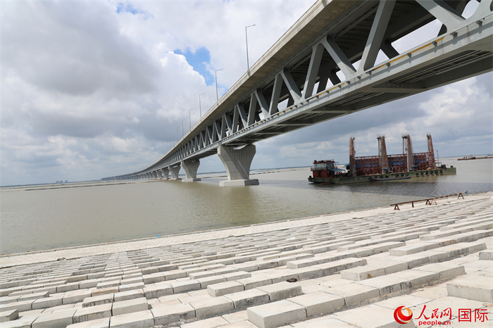 孟加拉国“梦想之桥”帕德玛大桥。人民网记者 孙广勇摄