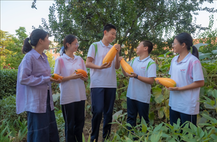 密云区第五中学丰收节活动。北京市教委供图