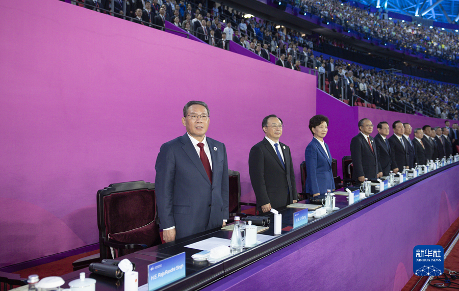 10月8日晚，第十九届亚洲运动会在杭州圆满闭幕。国务院总理李强出席闭幕式。新华社记者 黄敬文 摄
