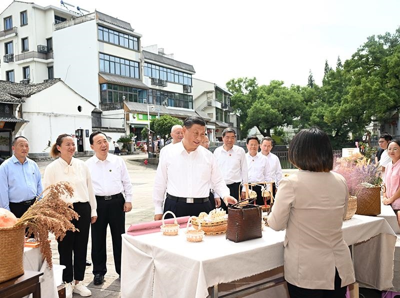 2023年9月20日，习近平总书记在浙江金华市义乌市后宅街道李祖村考察。