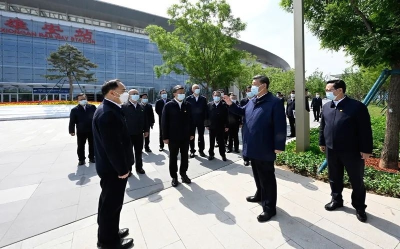 △2023年5月10日，习近平总书记在雄安站考察。