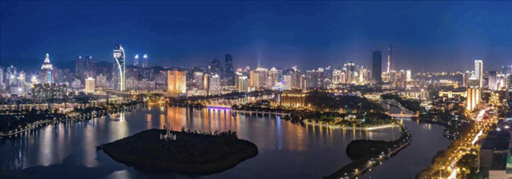 筼筜夜色。（图源：人民日报）