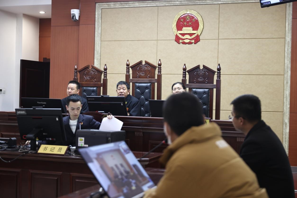 甘肃省高级人民法院审理现场。受访者供图