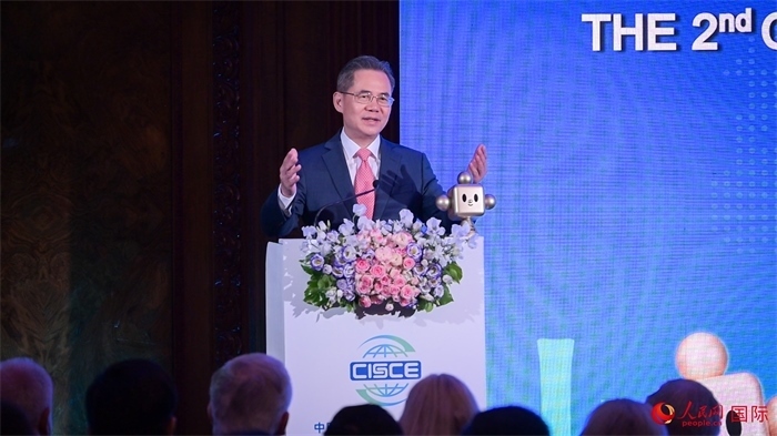 中国驻英国大使郑泽光致辞。人民网 郭锦标摄