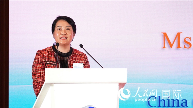 中国建设银行约翰内斯堡分行总经理 骆梅炜发言 人民网 张茜 摄