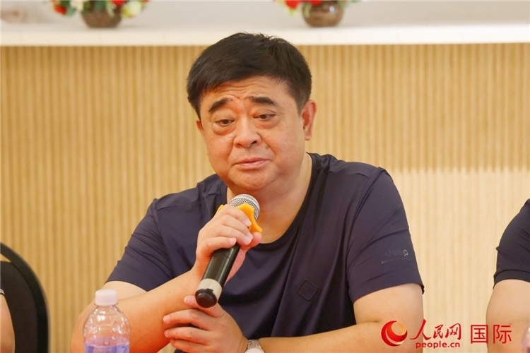 江西省九江市政协党组书记、主席占勇在座谈会上致辞。人民网记者 陈海琪摄