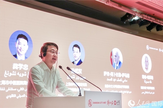 龚学忠在发言中。人民网记者 黄培昭摄