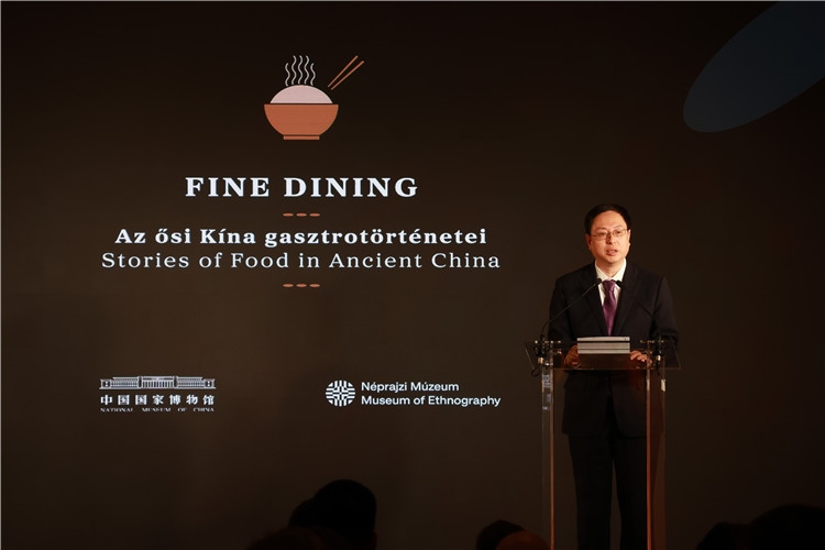 中国国家博物馆副馆长杨帆致辞。图片由中国驻匈牙利大使馆提供。