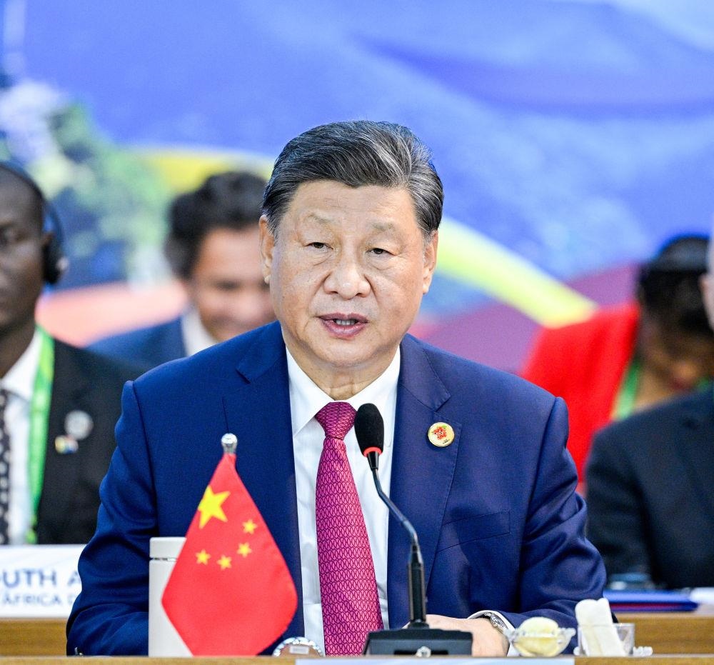 当地时间2024年11月18日，巴西里约热内卢二十国集团领导人第十九次峰会上，习近平主席发表题为《携手构建公正合理的全球治理体系》的重要讲话。