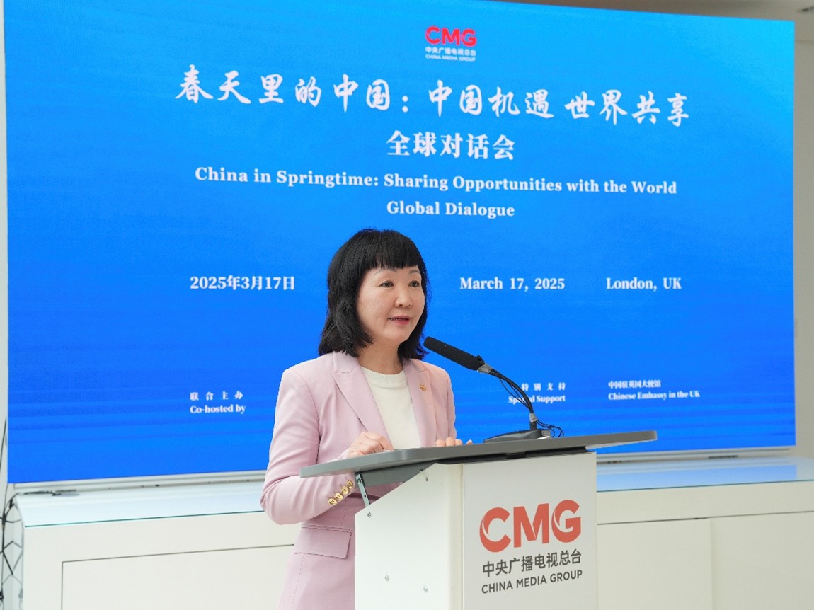 英国中国商会副会长薛文霞致辞。主办方供图