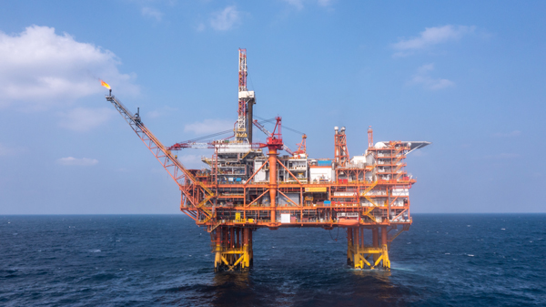 我国首个海上CCUS项目设施恩平15-1平台。受访者供图